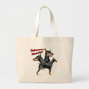 Bolsa Tote Grande Trio 2 do Pinscher do Doberman