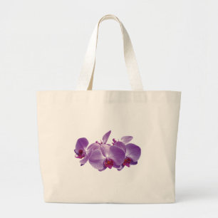 Bolsa Tote Grande Trio roxo da orquídea