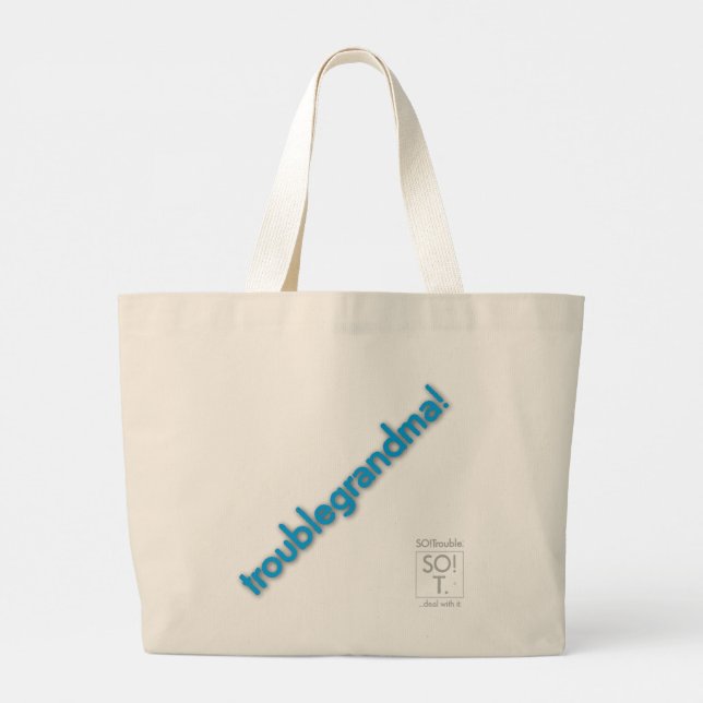 Bolsa Tote Grande troublegrandma, grande saco de toques (Verso)