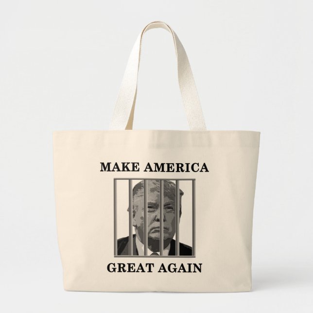 Bolsa Tote Grande Trump atrás de Bares (Frente)