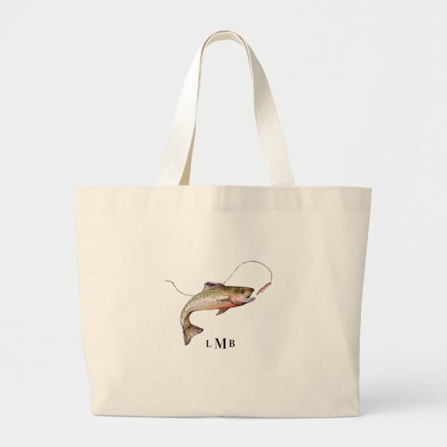 Bolsa Tote Grande Truta Personalizada com Monograma (Frente)