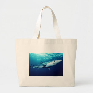 Bolsa Tote Grande Tubarão Azul