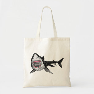 Bolsa Tote Grande tubarão branco