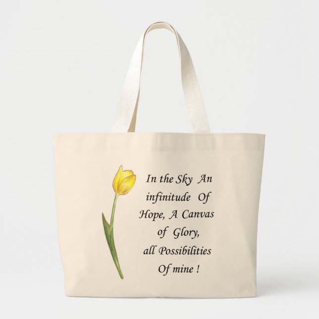 Bolsa Tote Grande Tulipa Amarela (Frente)