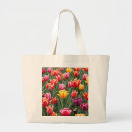 Bolsa Tote Grande Tulipas Holandesas