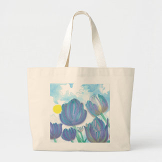 Bolsa Tote Grande Tulipas na Aquarela do Sol