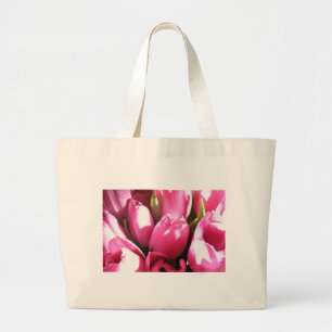 Bolsa Tote Grande Tulipas Rosa
