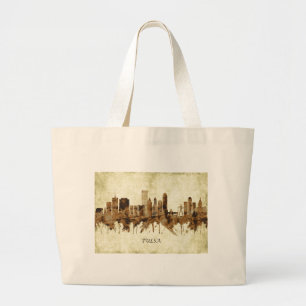 Bolsa Tote Grande Tulsa Oklahoma Cityscape