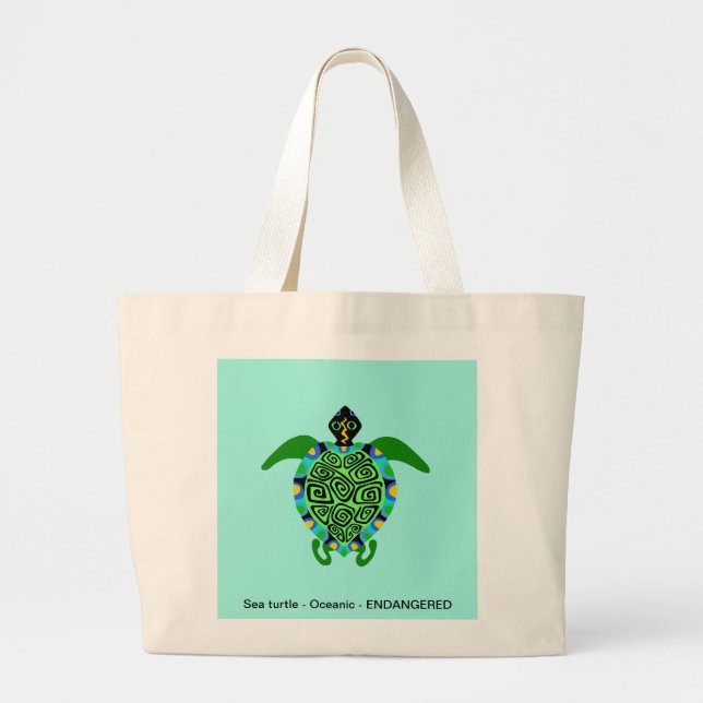 Bolsa Tote Grande TURTLE - Saco de toalha jumbo (Frente)