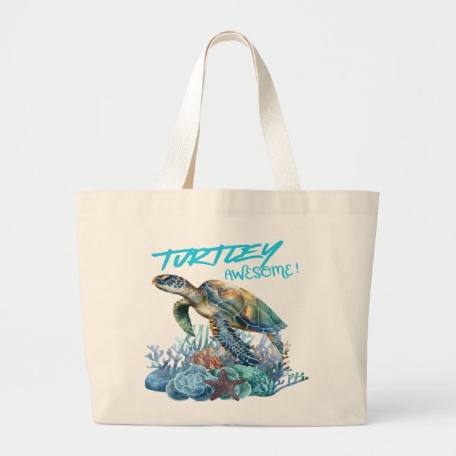 Bolsa Tote Grande Turtle Tote (Frente)