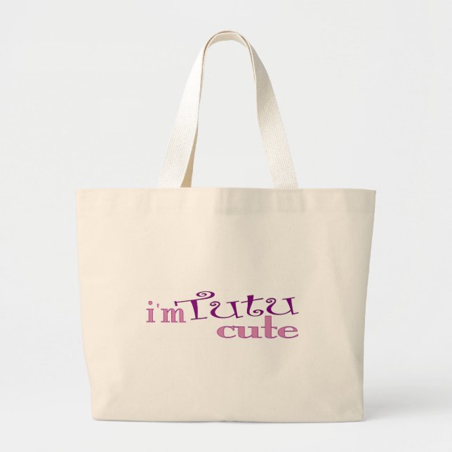Bolsa Tote Grande Tutu bonito (balé) (Frente)