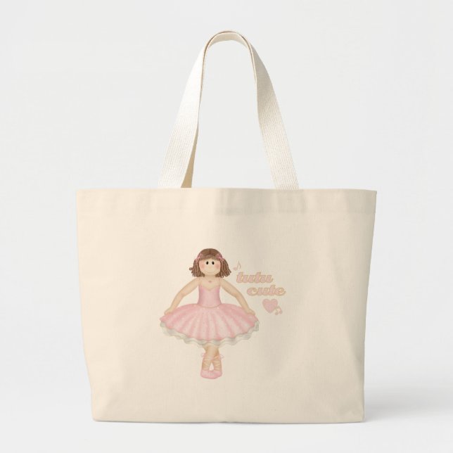 Bolsa Tote Grande Tutu Cute (Brunette) - Tote Bag (Frente)