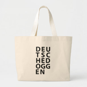 Bolsa Tote Grande Typo: Deutsche Dogge