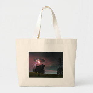 Bolsa Tote Grande UFO sobre o saco das linhas de alta tensão 2