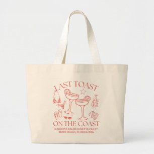 Bolsa Tote Grande Último Brinde Whimsical No Coral Costeiro