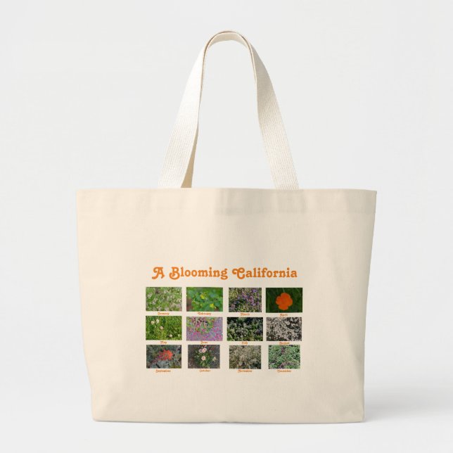 Bolsa Tote Grande Um Blooming California (Frente)