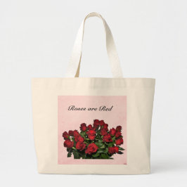 Bolsa Tote Grande Um buquê de rosas vermelhas