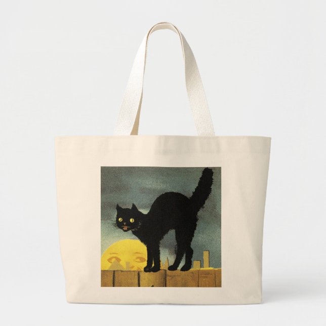 Bolsa Tote Grande Um Feliz Halloween (Frente)
