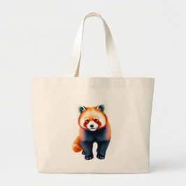 Bolsa Tote Grande Um panda-vermelho