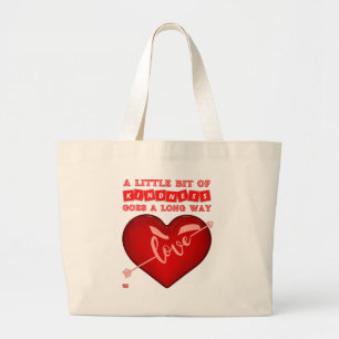 Bolsa Tote Grande "UM POUCO DE bondade..." citação inspiradora