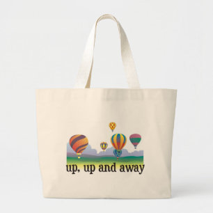 Bolsa Tote Grande Um presente colorido do vôo do balão - balões d