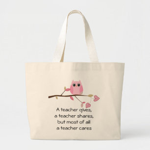 Bolsa Tote Grande Um professor importa-se