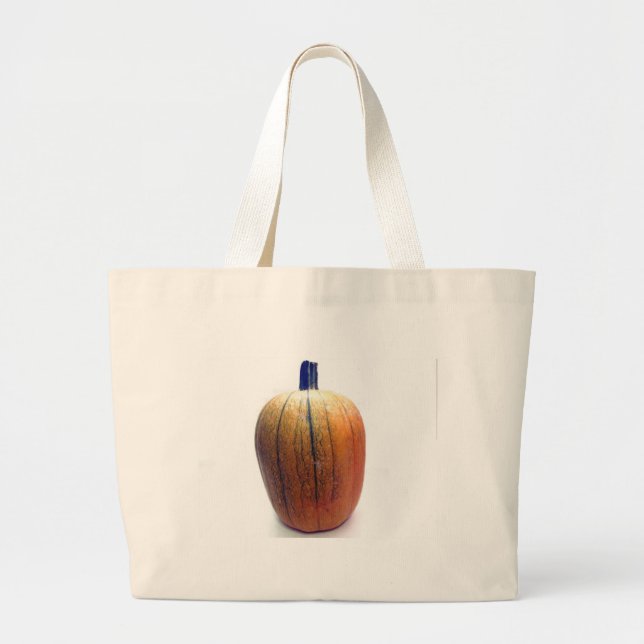 Bolsa Tote Grande Um Pumpkin Laranja (Frente)