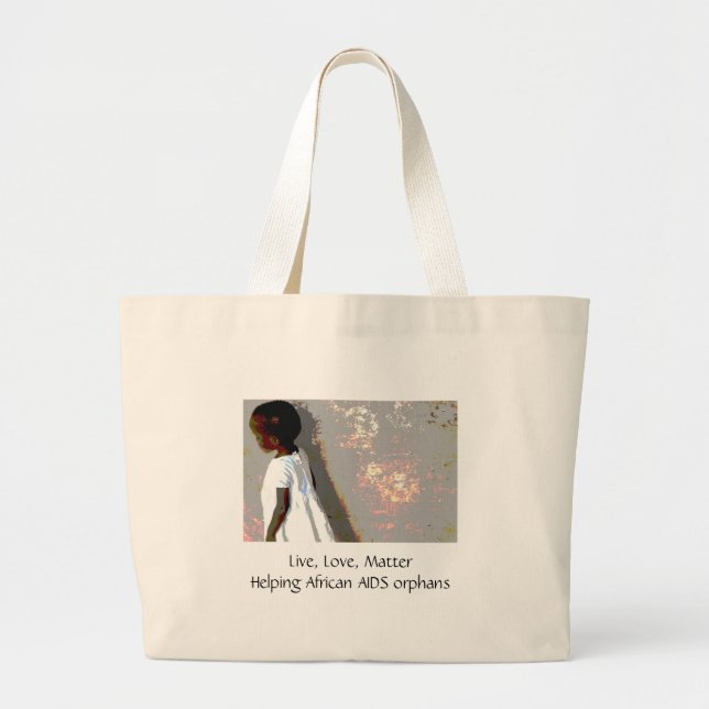 Bolsa Tote Grande Um saco com coração (Frente)