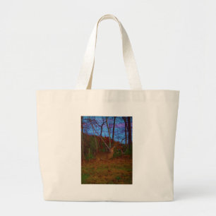 Bolsa Tote Grande Um Veado: Dourado Verde Vermelho e Azul