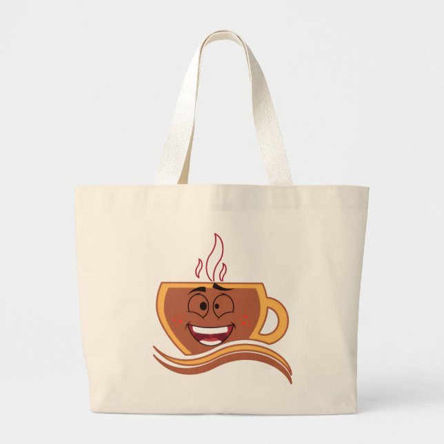 Bolsa Tote Grande Um Verdadeiro Cafetólatra  (Frente)
