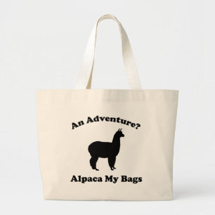 Bolsa Tote Grande Uma aventura? Alpaca minhas bolsas