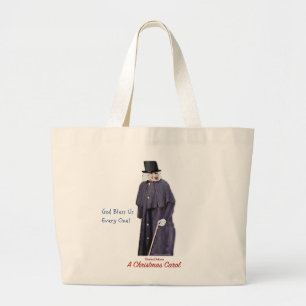 Bolsa Tote Grande Uma canção de natal Scrooge do Natal