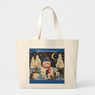 Bolsa Tote Grande "Uma Noite Mágica na Neve"