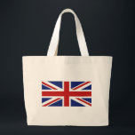 Bolsa Tote Grande Union Jack<br><div class="desc">Ilustração da bandeira nacional da Grã-Bretanha Excelente que a União apanha. Imagem disponível em vários presentes e produtos. Bolsas.</div>