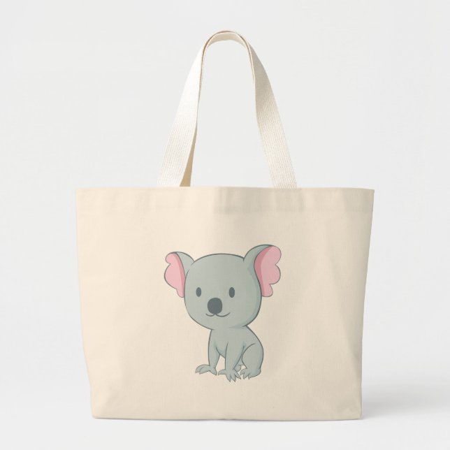 Bolsa Tote Grande Urso de Koala australiano do bebê (Frente)