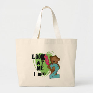 Bolsa Tote Grande Urso de Teddy Sou 2 t-shirts e presentes de aniver