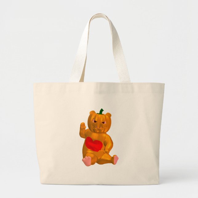 Bolsa Tote Grande Urso Laranja (Frente)
