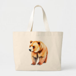 Bolsa Tote Grande urso pardo
