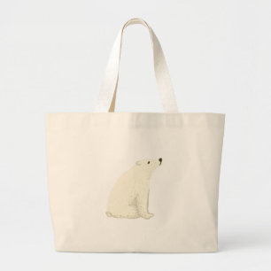 Bolsa Tote Grande Urso polar como um símbolo canadense nacional da