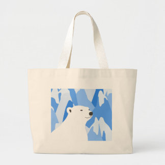 Bolsa Tote Grande Urso polar no design frio