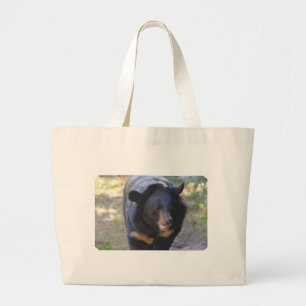 Bolsa Tote Grande Urso Spectacled preto