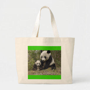 Bolsa Tote Grande Ursos de panda