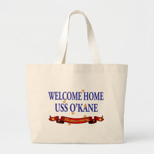 Bolsa Tote Grande USS Home bem-vindo O'Kane