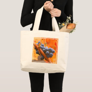 Bolsa Tote Grande Uva Madura No Vinhedo