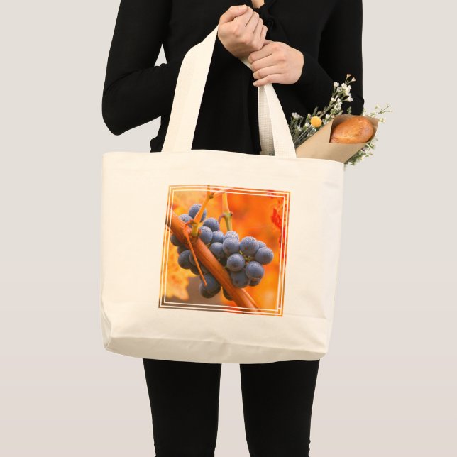 Bolsa Tote Grande Uva Madura No Vinhedo (Frente (produto))