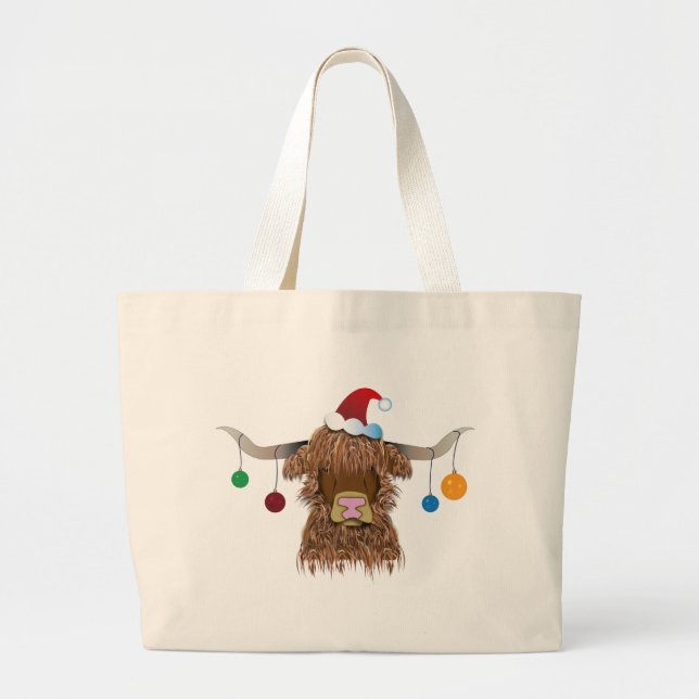 Bolsa Tote Grande Vaca de Natal (Frente)