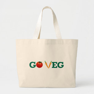 Bolsa Tote Grande Vai a sacola de Veg
