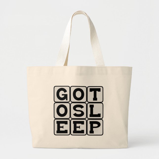 Bolsa Tote Grande Vai Dormir, Dorme Plea (Frente)