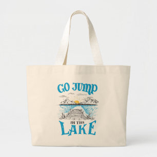 Bolsa Tote Grande Vai Saltar No Lago