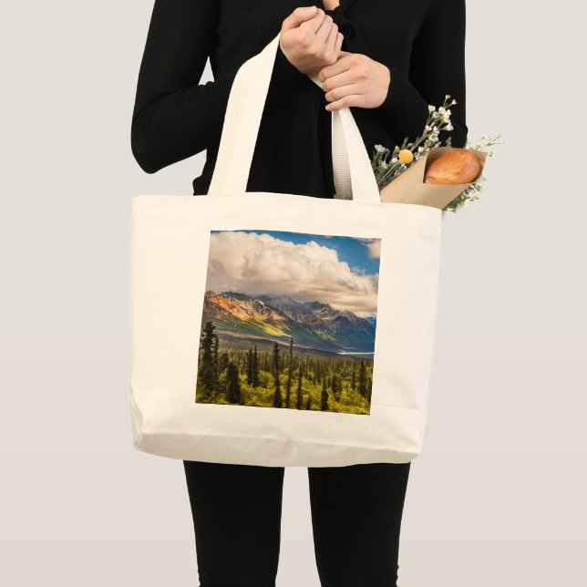 Bolsa Tote Grande Vale de Matanuska, sudeste do Alasca #2 (Frente (produto))